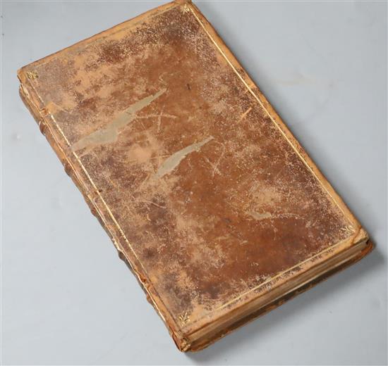ROCHESTER: Rawlinson, Richard - The History and Antiquities of the Cathedral Church of Rochester, in two parts, 8vo, calf, front board